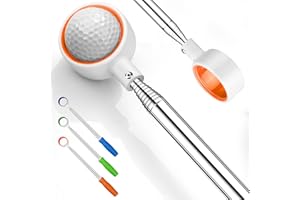 prowithlin Golf Ball Retriever, 9ft/12ft Unbreakable Head Golf Ball Retriever Telescopic, Rubber Loop - Two-sided Easy Pick Up Balls | Premium Stainless Steel Ball Retriever Tool Golf Accessories