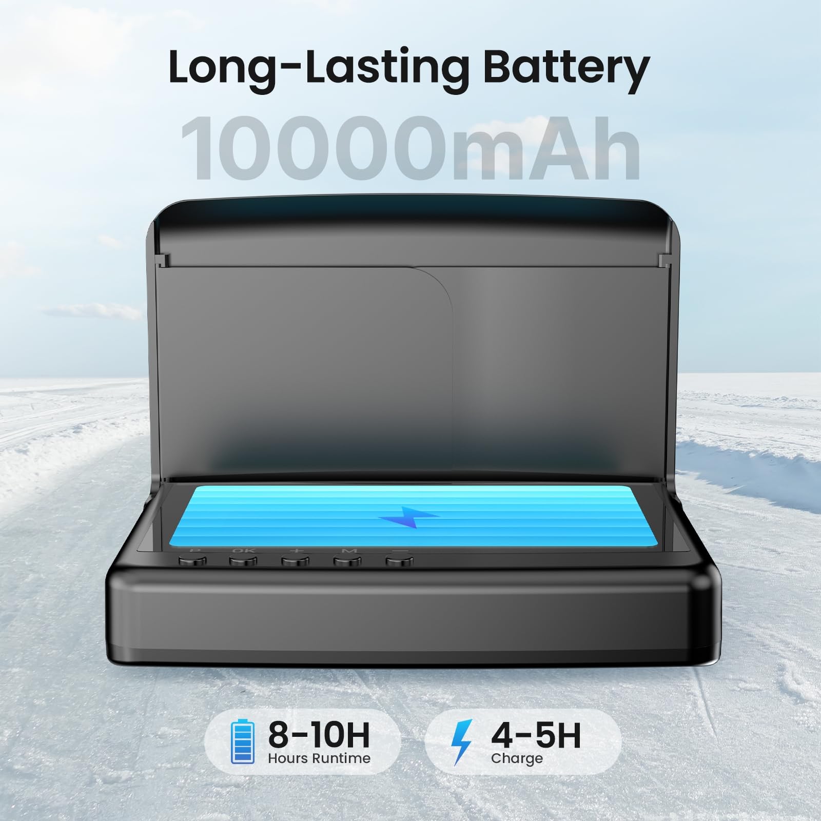 Eyoyo Underwater Fishing Camera 5-Inch: 720P DVR Recording, 8 IR Night Lights, 10000mAh Battery, 66 FT Cable Portable Fish Finder for Ice, Boat, Lake Fishing Outdoor Gear