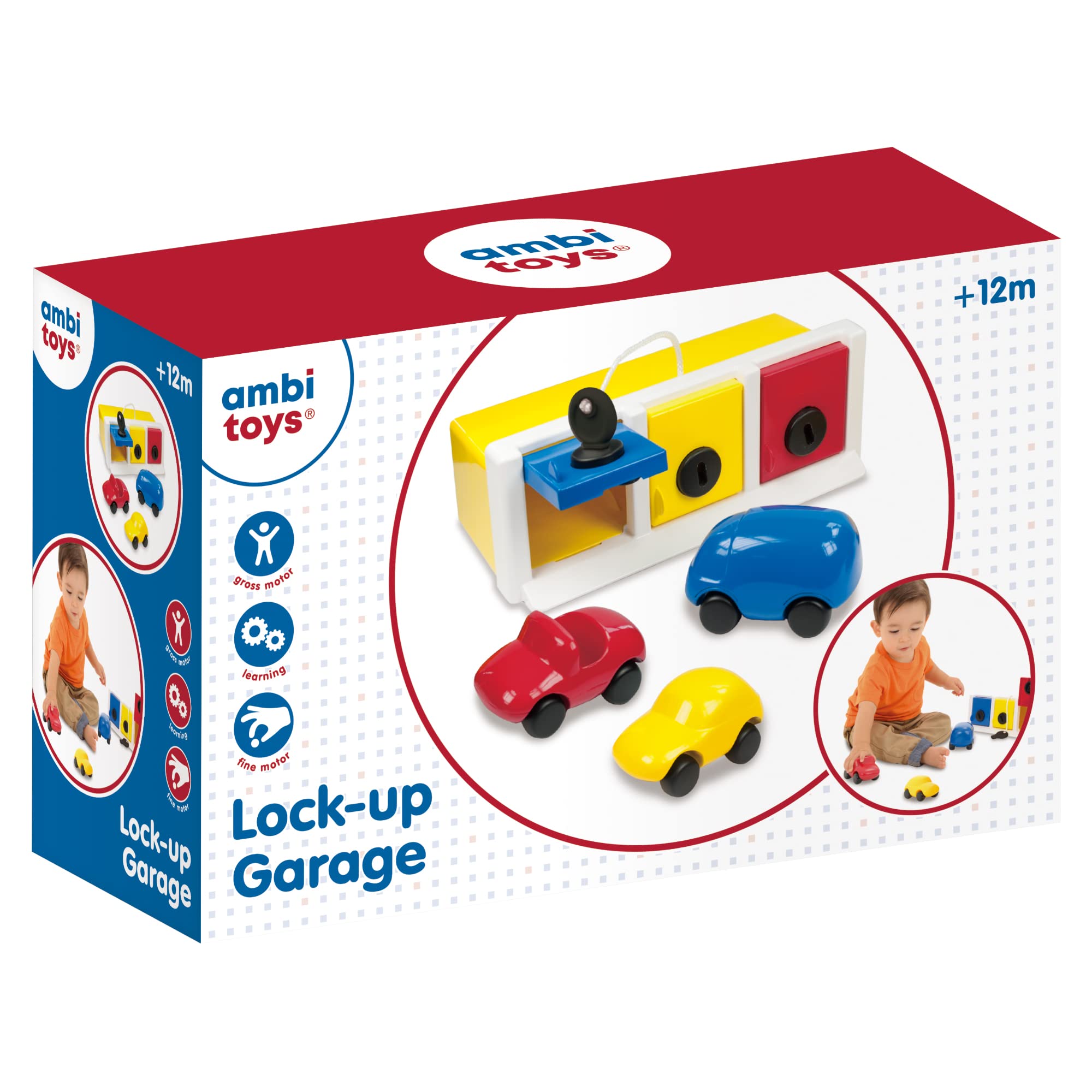 Ambi Toys, Lock-Up GarAge, Colour Matching Toy, Ages 1 Year Plus