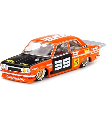 Amazon.com: TSM Model Datsun 510 Pro Street Version 2 #46 BRE Red