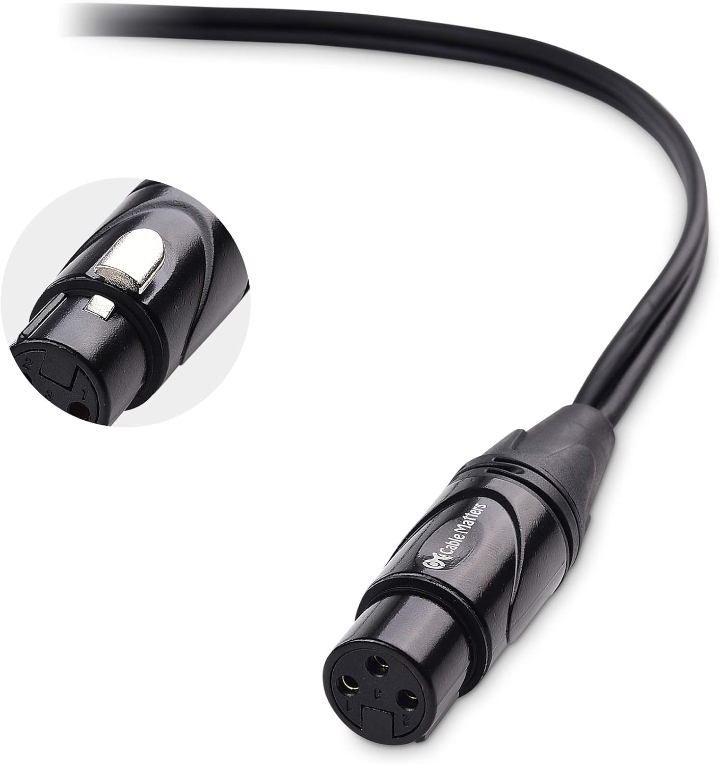 Cable Matters XLR Splitter Cable, Female to 2 Male XLR Y Cable - 18 Inches: Musical Instruments