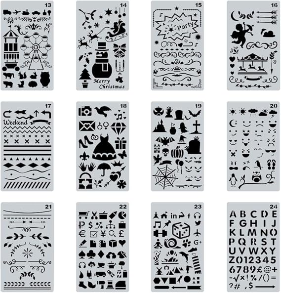 Amazon Co Jp Pulabo 絵画ステンシル 漫画動物掲示板 絵画テンプレート 子供用クラフトステンシル シート テンプレート 手帳 描画テンプレート ジャーナルテンプレート 描画ツール プラスチック Diyアルバム 24 Pcs デザインが目新しい耐久 ホーム キッチン