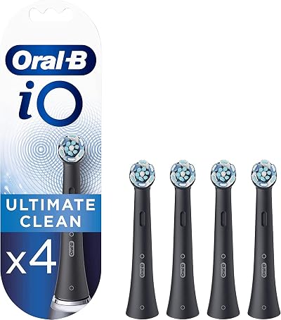 Oral-B iO Ultimate Clean Black Toothbrush Heads Pack of 4 Counts