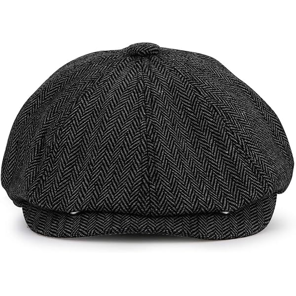 Jaxon Hats Herringbone Newsboy Cap (Small, Brown) at Amazon Men's