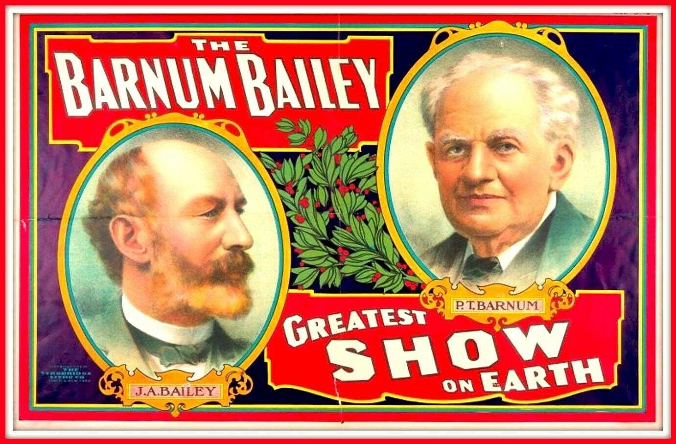 Amazon Shopforallyou ポスター プリント 1908 バーナム ベイリー グレイテスト ショー サーカス ポスター モダン 壁装飾 アートフレーム ポスター オンライン通販