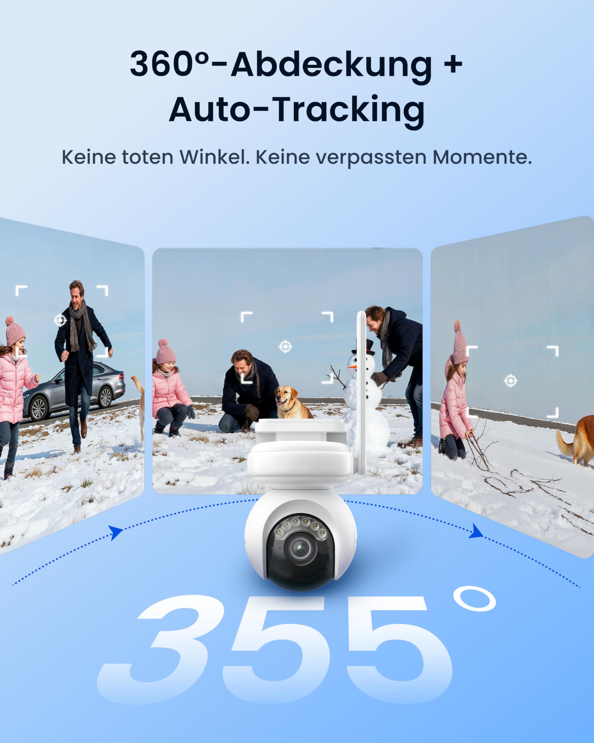 Reolink Altas PT Ultra, Erste 4K Solar Überwachungskamera Aussen Akku mit Daueraufzeichnung, Auto-Tracking, 10s Voraufzeichnung, ColorX-Nachtsicht, 8MP PT WLAN Kamera Outdoor, Wi-Fi 6, mit Solarpanel 3