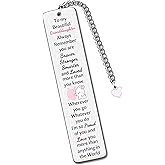 Granddaughter Bookmarks Graduation Gift Inspirational Go to University Encourage Keepsake Birthday Gift Christmas Woman Teens Long Distance Accompany Back to School Present Appreciate Book Accessory
