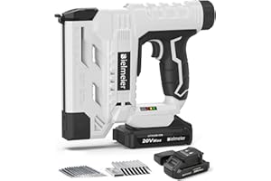 BIELMEIER 20V Nail Gun Battery Powered, 18 Gauge 2 In 1 Cordless Brad Nailer Stapler for Upholstery and Carpentry, Electric Staple Gun Includes a 2.0Ah Battery, 1590Pcs Staples and Nails