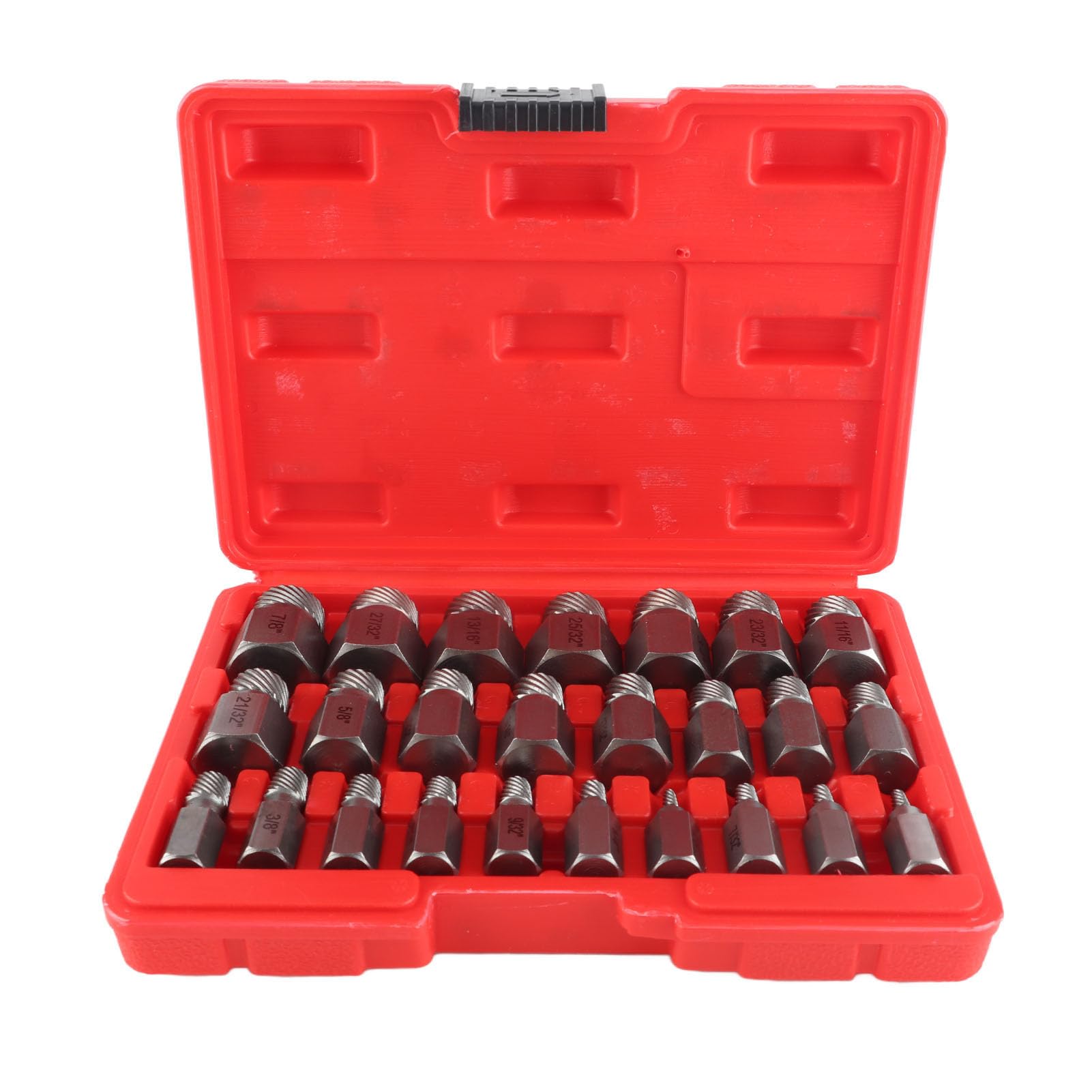 Damaged Screw Extractor Kit, 25Pcs Easy Out Stripped Screw Extractor Set, Steel Multi Spline Broken Extractor and Screw Remover Set for Removing Broken Studs, Screws
