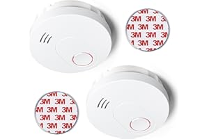 SITERWELL SITERLINK Smoke Detector, 10-Year Smoke Alarm with Photoelectric Sensor and Test-Silence Button, UL Listed Fire Alarms Smoke Detectors with LED Lights for Home, GS526A (2 Pack)