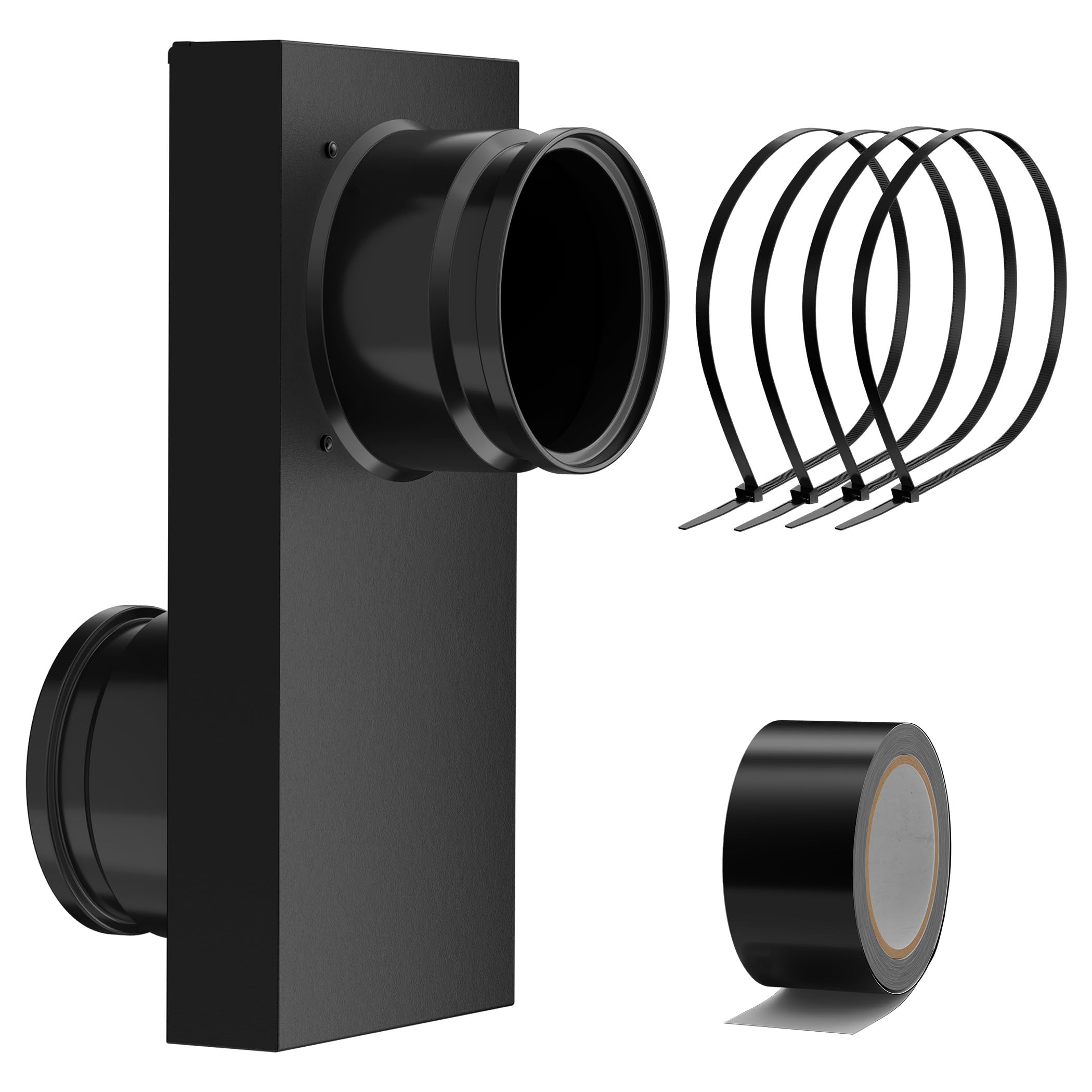View 1 of *Missing item no ties* Upgraded 84049 Periscope Dryer Vent, 0-5" Adjustable Periscope Dryer Vent Kit, Clothes Dryer Replacement Vents Tight Space for Laundry Room with Aluminum Foil Tape and 4 Nylon Ties