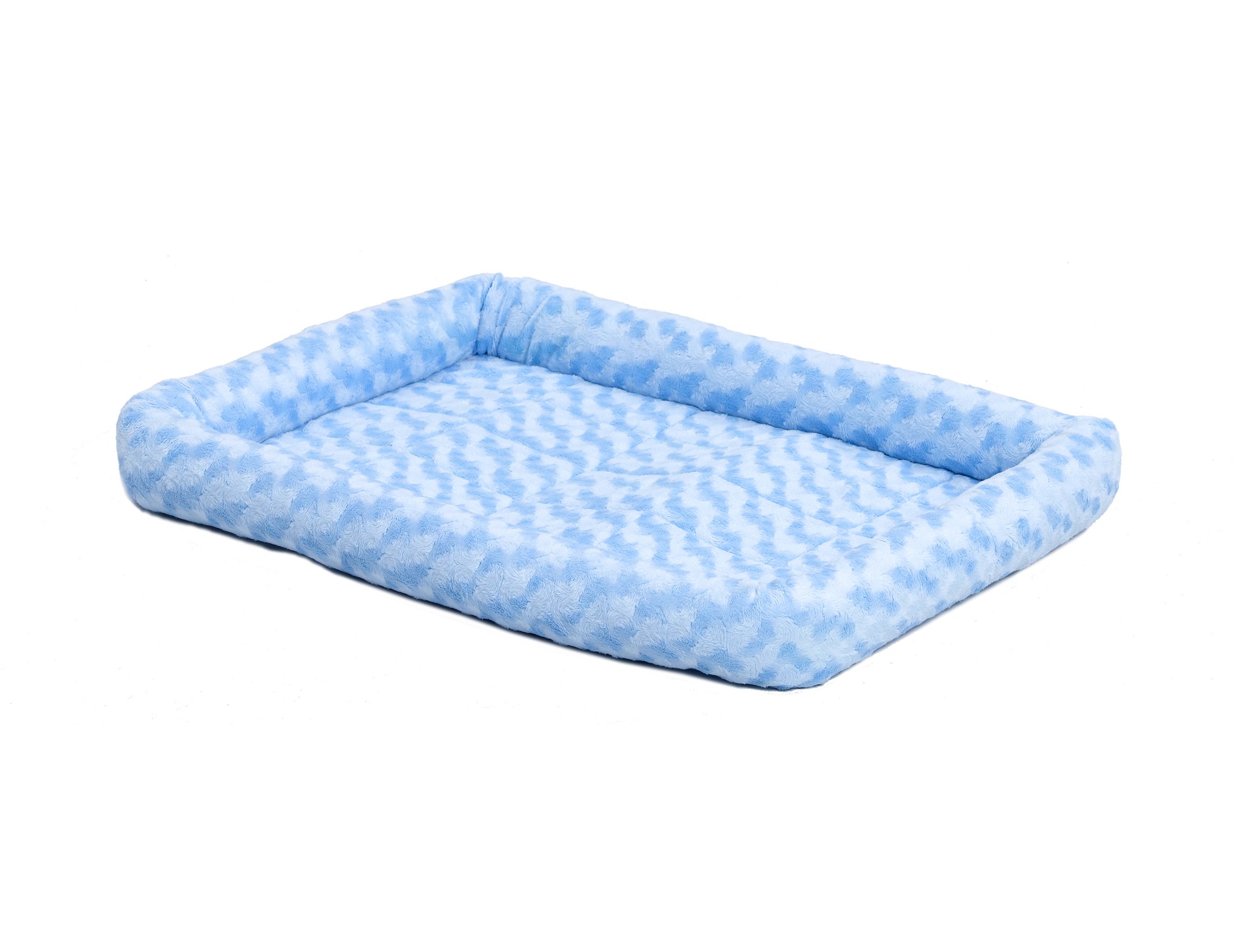 MidWest Homes for Pets QuietTime Fashion XS Dog Bed – Blue Faux Fur Bolster, Ultra-Soft and Machine Washable, Fits 59 cm Crates and Carriers, for Small Dogs and Cats — image 1