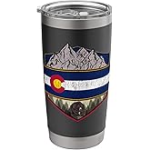 Colorado Flag Mountain Hiking Stainless Steel Insulated Tumbler