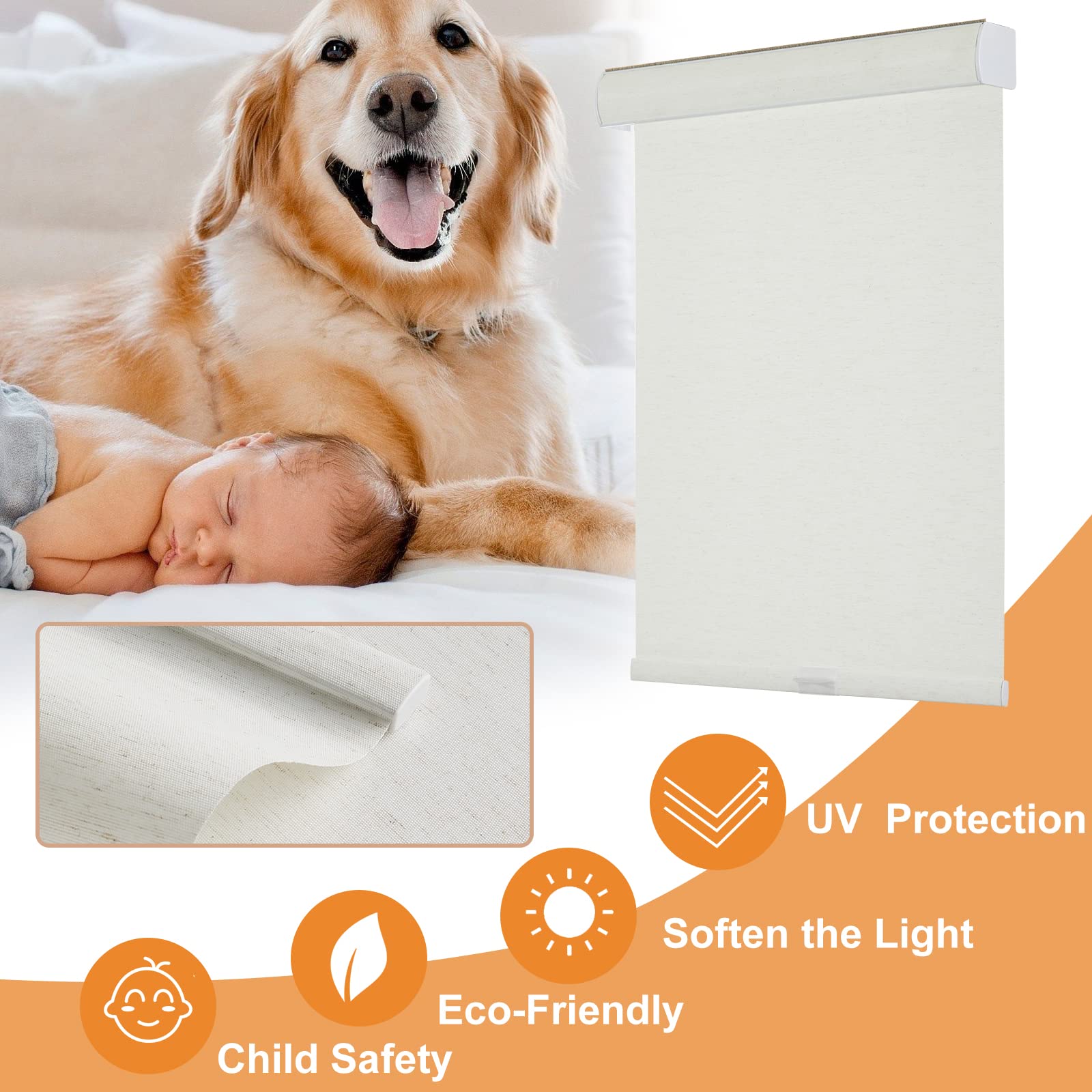 Persilux Cordless Roller Shades Light Filtering