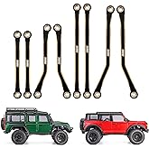 INJORA High Clearance Chassis Links Set Brass Black Coating Link for 1/18 TRX4M Defender Bronco Upgrade Parts RC Crawler, 42g
