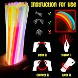 SHATCHI Glow Sticks 100Pcs 20cm Neon Party Accessories Kids Adults view 2