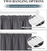 PONY DANCE Gray Blackout Curtains 66x54 Pencil Pleat 2 Panels view 4