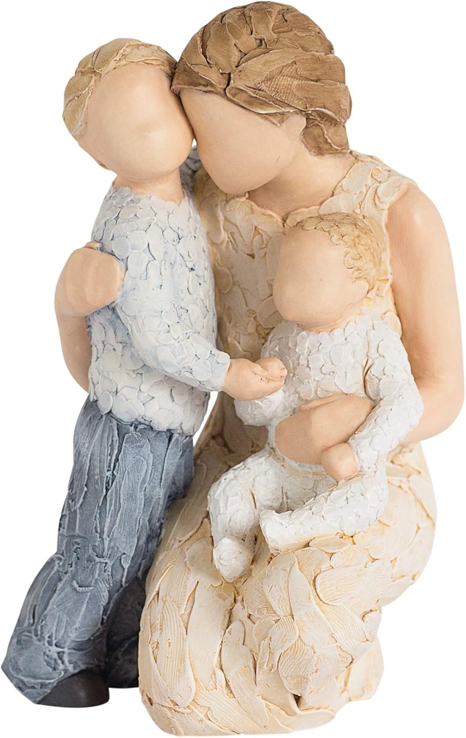 More Than Words 9603 Contentment Mother and Children Figurine, Multicolor, Height approx 14.5cm