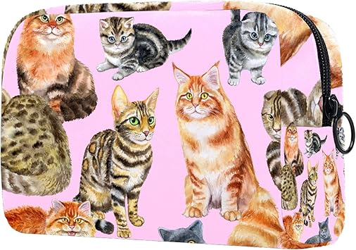 Amazon Co Jp 面白い猫 化粧ポーチ メイクボックス レディースファッション化粧品バッグ スキンケア収納ポーチ 軽くて実用的です Generic