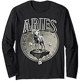 Aries Tee Men Zodiac Sign Aries Long Sleeve T-Shirt