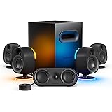 SteelSeries Arena 9 Illuminated 5.1 Desktop Gaming Speakers – 5.1 USB Surround Sound – Wireless Rear Speakers – 2-Way Speaker