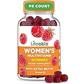 Lifeable Womens Multivitamin Gummy | with Vitamin A, C, D, E, Niacin, B6, Folate, B12, Biotin, Pantothenic Acid, Iodine, Zinc | Great Tasting Multivitamin for Women Gummies | 90 Gummies