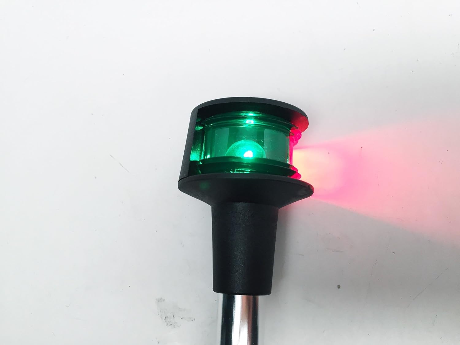 Pactrade Marine Boat Navigation Red/Green Bicolor 13-1/2" Plugin Bow Light Aluminum Post : Sports & Outdoors