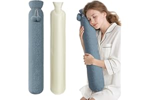 Hot Water Bottle With Cover, 2L Rubber Hot Water Bag With Soft Cover (2 Liter), For Cramps, Compress Pain Relief, Removable H