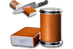 NDICANG Rolling Knife Sharpener Kit - Easy to Use Knife Sharpening - Knife Sharpeners for Kitchen Knives. Sharpener with Industry Diamonds for Steel of Any hardness, 15/20° Magnetic Angle Base