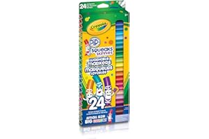 Crayola 58-4324 24 Pip-Squeaks Skinnies Fine Line Washable Markers, School and Craft Supplies, Gift for Boys and Girls, Kids,