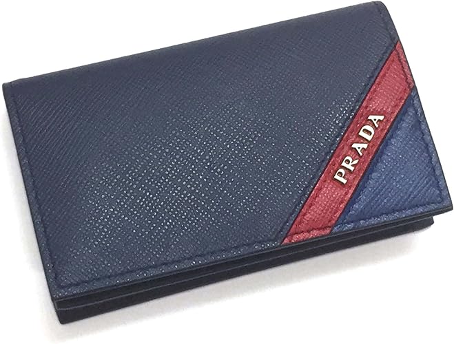 Amazon 訳あり商品 プラダ Prada カードケース Saffiano Stripe メンズ 名刺入れ ネイビー 2mc122 2ego F0ve2 並行輸入品 名刺入れ