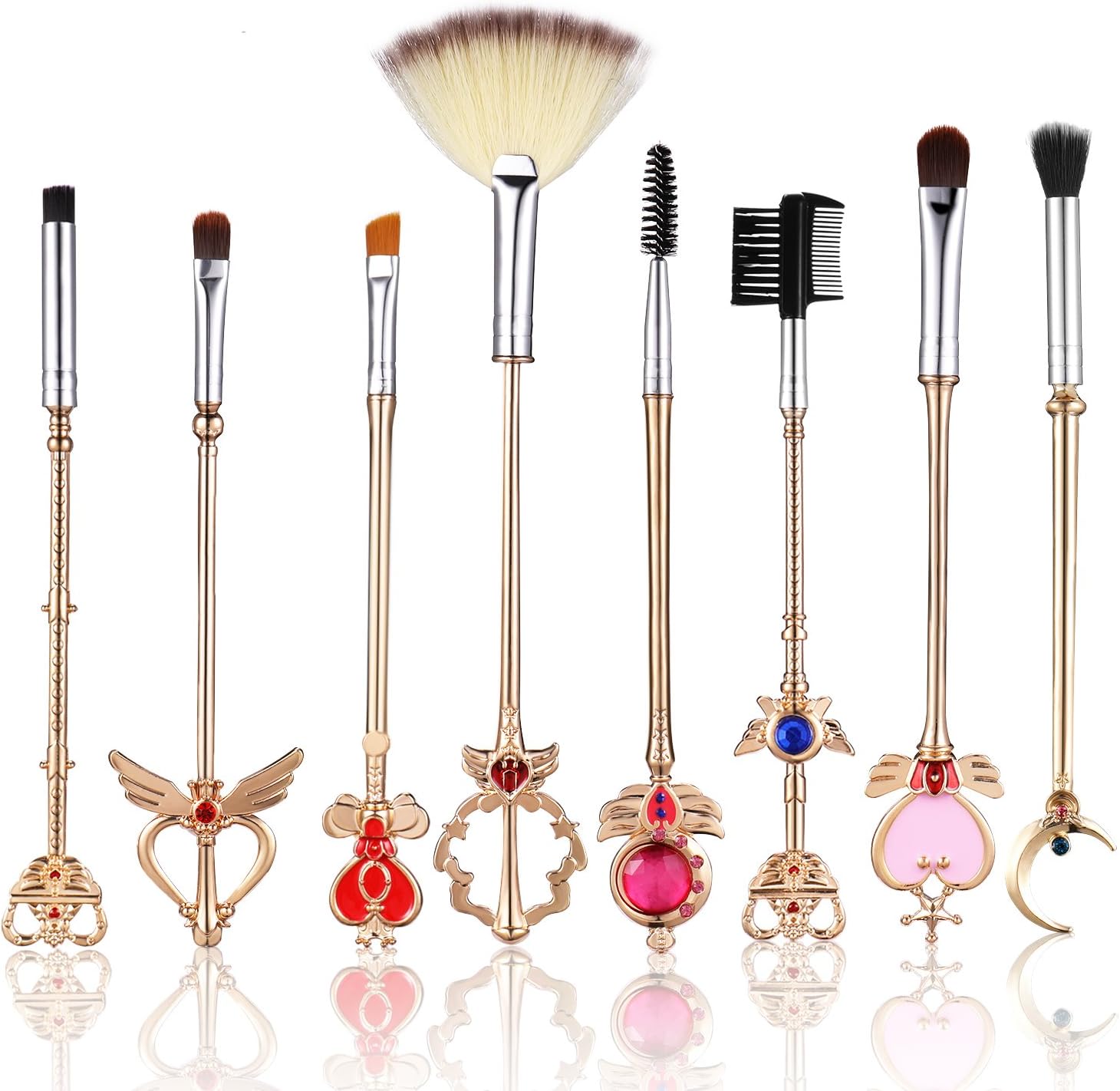 Amazon メークブラシ8本美少女戦士セーラームーン 化粧筆 化粧ブラシ パウダーファンデーション アイシャドーブラシ メイクアップツール 超柔らかい 可愛い 全顔対応 Yizhen6 ビューティー 通販