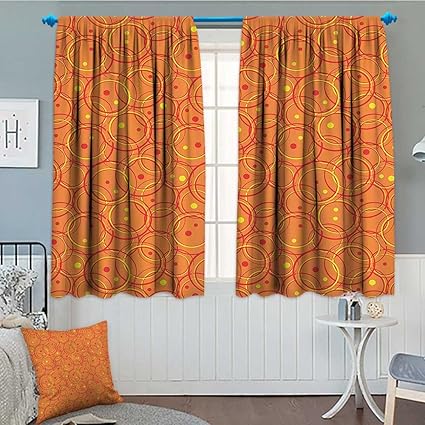Amazon Com Burnt Orange Decor Collection Thermal Room Darkening