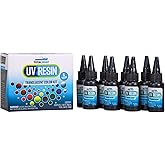 TotalBoat Translucent Colored UV Resin - Fast-Cure UV Resin Kit for Jewelry Making, Charms, Crafts, Casting, and DIY Art Projects - 8 Pre-Tinted Colors, 240g