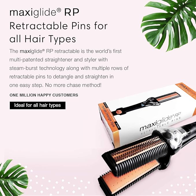 maxius beauty maxiglide rp retractable professional flat iron