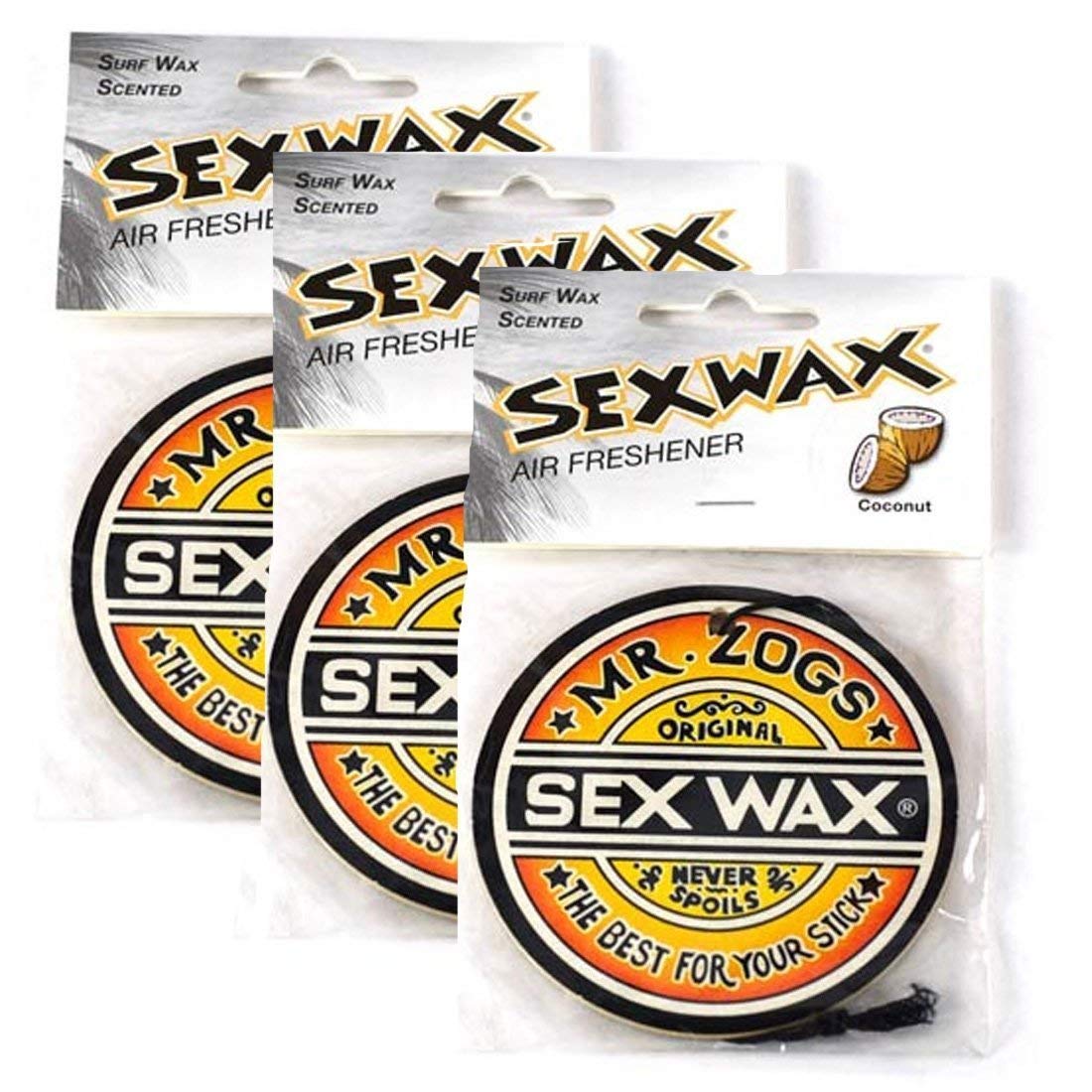 Sex Wax Car Air Freshener Coconut Scent 3-Pack