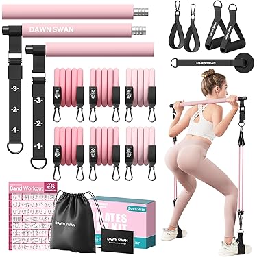 Amazon.com: DAWN SWAN Pilates Bar Kit with Resistance Bands