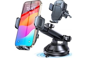 Kaistyle Best Car Phone Holder Mount【Military-Grade Suction】Phone Holders for Your Car Dashboard Windshield Vent【Safety Cert】Phone Holder Truck Stand Cell Phone Car Mount for iPhone Samsung All Phones
