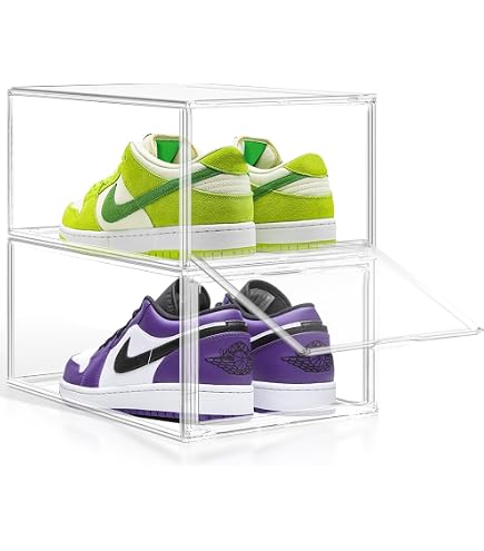 Amazon.com: 12 Pack Drop-Front Clear Shoe Boxes for Flats
