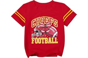 PNORATM Football Shirt Boys Girls Game Day T Shirts Kids 1960 Football Team Fans Tees Graphic Short Sleeve Tops
