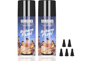 Sondiko Butane Refill, Premium Butane Fuel Canister 100ml, Premium Quality Fuel for Jet Flame Lighters and Torches(2 Can)