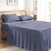 Andency Dark Blue Grey King Size Sheets Set, 100% Viscose Derived from Bamboo, Cooling King Sheets, Deep Pocket Up to 16", Silky Soft Bed Sheets, Hotel Luxury Breathable Bedding Sheets & Pillowcases…