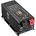 VEVOR Pure Sine Wave Inverter Charger, 2000 Watt, DC 12V to AC 120V, Battery Charger with LCD Display, Remote Control, Solar Inverter for Off-Grid Solar RV Boat Home, Compatible with Various Batteries