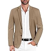 COOFANDY Mens Casual Sport Coat Blazer Two Buttons Knit Lightweight Suit Jackets