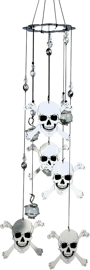 skull crossbones wind chime