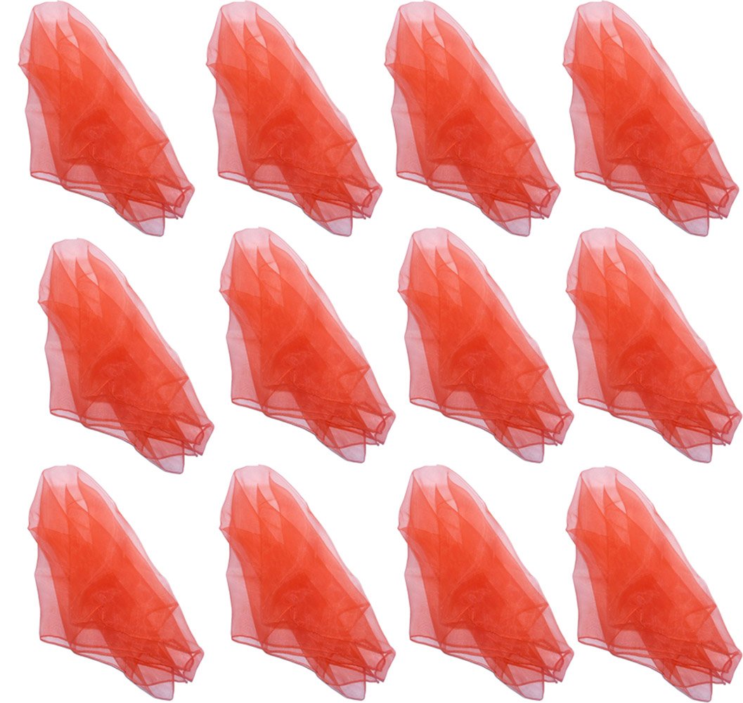 Hoerev Pack of 12 Aapprox. 40cm x 40cm Dancing Juggling Scarves