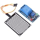 12V Rain Sensor Relay Module, FR-04 Plating | Leaf Wetness Detector, 10A 250V AC/30V DC pump/motor direct control, adjustable trigger threshold, LED status
