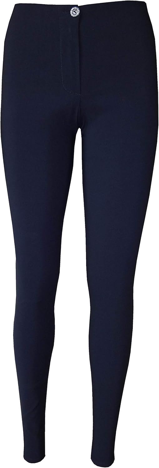 girls navy skinny trousers