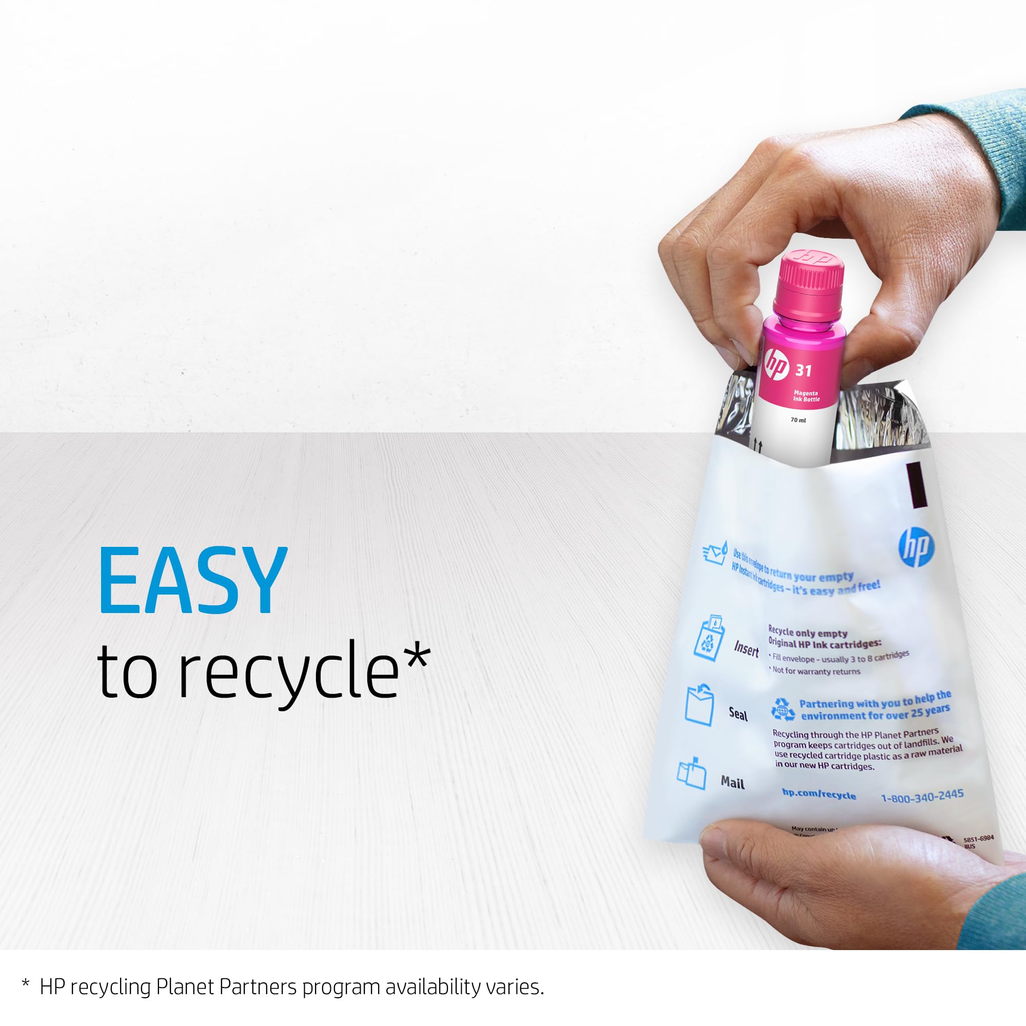 HP 32XL | Ink Bottle | Black | Up to 6000 pages per bottle| Works with HP Smart Tank Plus 651 and Smart Tank Plus 551 | 1VV24AN | Packaging May Vary