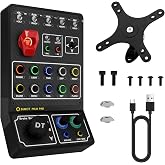 MiYee Button Box Sim Racing Simulation Racing Central Control Button Box with 3D-Printed Frame, Carbon Fiber Panels, Simulator PC, Plug and Play